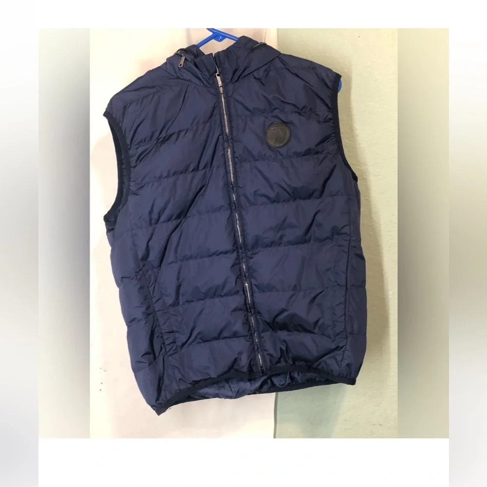 Gucci Navy blue Quilted Vest jacket made Italia
